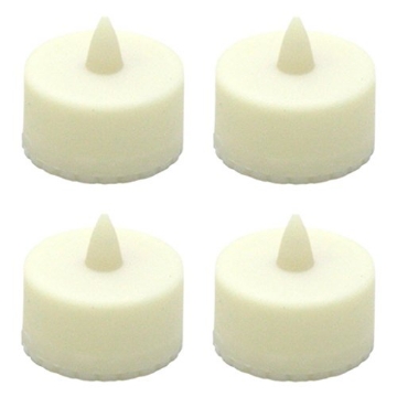 Picture of GERSON COMPANY/GIL DIVISION 39200 Gerson 39200-1.5" Bisque Battery Operated Resin LED Tea Light with Timer (4 Pack) (EA)