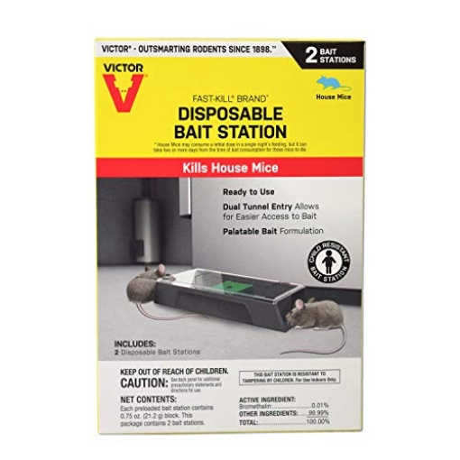 Picture of Victory Innovations Co. M914 Victor M914 Fast-Kill Brand Ready-to-Use Disposable Mouse Bait Station – 2 Pack (EA)