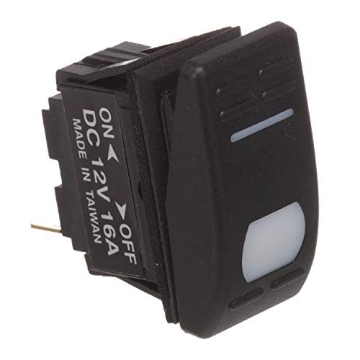 Picture of ATTWOOD MARI 10961 Seachoice Illuminated Rocker Switch, SPST, 3 Terminal, On/Off, Black (EA)