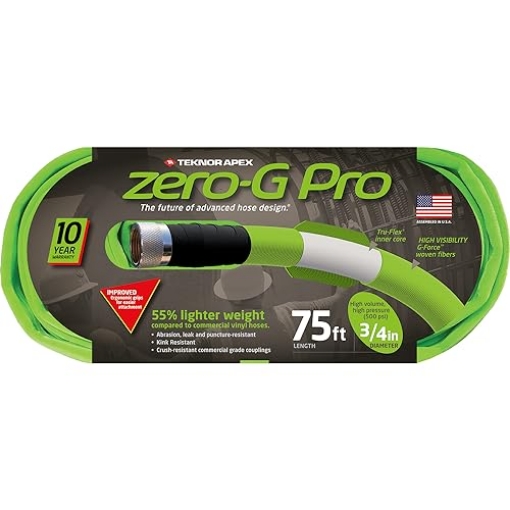 Picture of TEKNOR APEX 4300-75 zero-G 4300-75, zeroG, Pro Garden Hose, 3/4" x 75', Green (EA)
