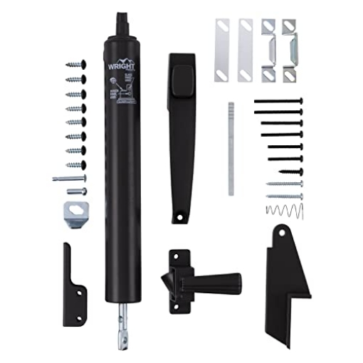 Picture of Wright & Mcgill VLANBRZ Wright Products Lanai Corrosion Resistant Screen Door Hardware Kit – Pneumatic Closer with Push-Button Latch, No Lock Out, Hold-Open Washer (Transitional, Bronze) (EA)