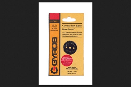 Picture of Gyros Tools 81-30821 Gyros Mini Circular Ripsaw Blade, ⅞ Inch Diameter Made with 36 Teeth Per Inch for Fast Easy Sawing of Wood and Plastic Exclusively. Compatible with Most Rotary Tools. 81-30821 (EA)