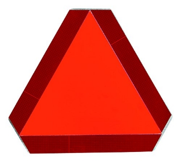 Picture of SMV 2-C SMV English Slow Moving Vehicle Emblem Slat Wall Sign Topper Kit Steel 14 in. H x 14 in. W (PK-12-EA)