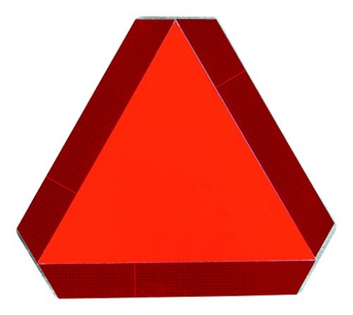 Picture of SMV 2-C SMV English Slow Moving Vehicle Emblem Slat Wall Sign Topper Kit Steel 14 in. H x 14 in. W (PK-12-EA)