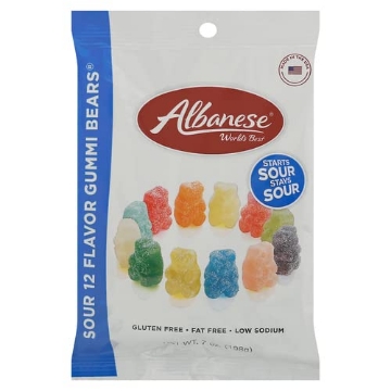 Picture of ALBANESE 53328 Albanese 12 Sour Flavors Gummy Bears 7 oz.12 (PK-12-EA)
