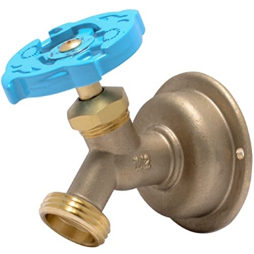 Picture of Shark Industries Ltd 24632LF SharkBite 1/2 x 3/4 Inch MHT 45 Degree Hose Bibb, Multi Turn, Push To Connect Brass Plumbing Fitting, PEX Pipe, Copper, CPVC, PE-RT, HDPE, 24632LF (EA)