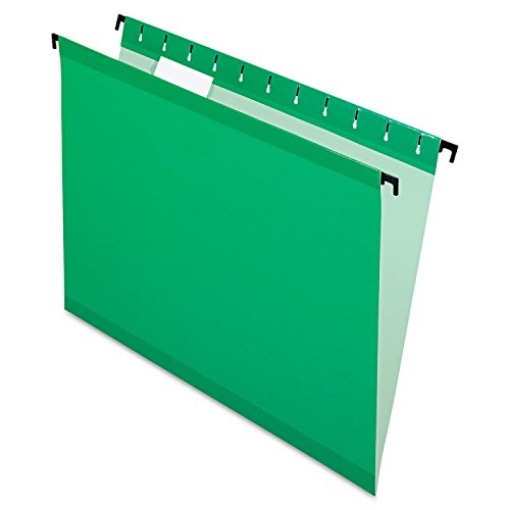 Picture of TOPSBUSFMS 6153 1/5 BGR Pendaflex SureHook 615315BGR Poly Laminate Hanging Folders, Legal, 1/5 Tab, Bright Green, 20/Box (PFX615315BGR) (BX-20-EA)