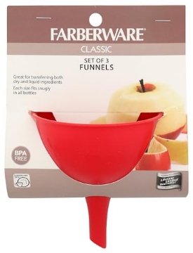 Picture of FARBERWARE 5215731 Farberware 5215731 Classic Funnel Set, Red,Plastic (EA)