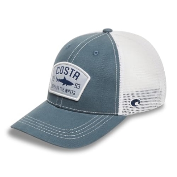 Picture of COSTA FQS900004-27PU Costa Del Mar Mens Costa Chatham Shark Twill Trucker Hat, Shark, One Size (EA)