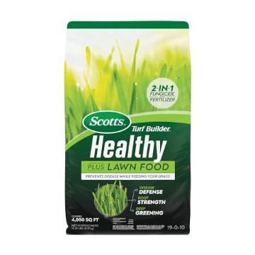 Picture of THE SCOTTS MIRACLE-GRO COMPANY 26031 Scotts Turf Builder Healthy Plus Lawn Food, 2-in-1 Fungicide and Fertilizer, Helps Grass Withstand Summer Stress, 4,000 sq. ft., 13.70 lbs. (EA)