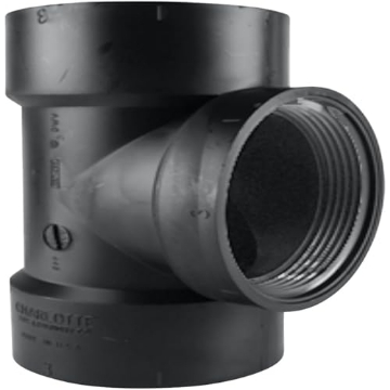 Picture of CHARLOTTE PIPE ABS00450800 TEE CLEANOUT ABS2HXHXFPT by Charlotte MfrPartNo ABS00450800HA (EA)