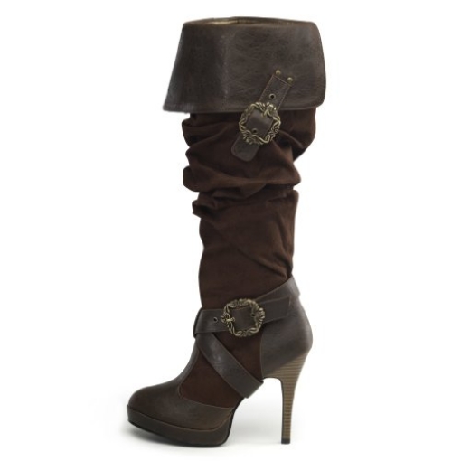 Picture of Pleaser Shoes HA165BN6 Pleaser Carribean Women's Costume Boots, Brown: Size 6 (EA)