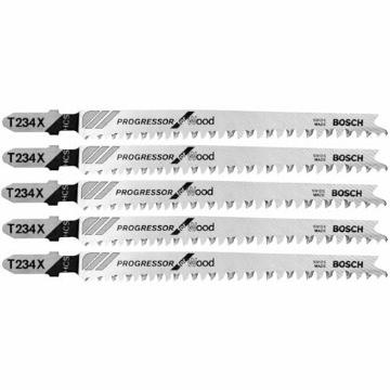 Picture of BOSCH SECURITY SYSTEMS, INC T234X Bosch T234X 5 pc. 4-1/2 in. 8-12 TPI Progressor for Wood T-Shank Jig Saw Blades (EA)