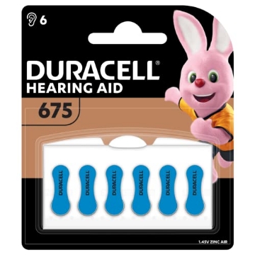 Picture of DURACELL(R) DA675B6 Duracell - Hearing Aid Batteries Size 312 (Brown) - long lasting battery with EasyTab for ease of installation - 6 count (EA)