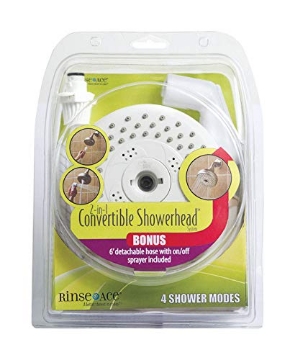 Picture of Rinse Ace 4515 Rinse Ace Showerhead Convertible, Handheld 4 Setting 2 " Chrome, Satin Nickel, White 2.5 Gpm (EA)