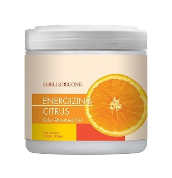 Picture of SMELLS BEGONE 50316 SMELLS BEGONE 15 oz Air Freshener Odor Absorber Gel - Absorbs Odor from Bathrooms, Cars, Pet Areas, Boats & RVs - Made with Essential Oils - Energizing Citrus Scent (EA)