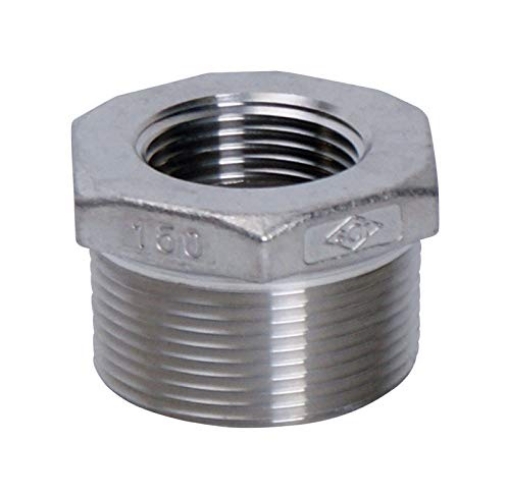 Picture of SMITH-COOPER 4638101070 Smith Cooper 1 in. MPT x 1/2 in. Dia. FPT Stainless Steel Hex Bushing - Case of: 1; Each Pack Qty: 1; (EA)