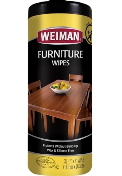 Picture of Weiman Products, LLC 95 Weiman Wood Cleaner and Polish Wipes - Clean, Polish & Protect Wood Furniture, 30 Count (EA)
