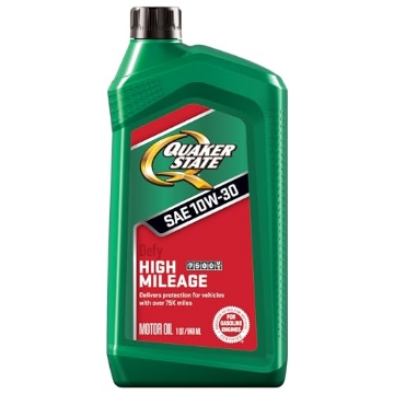 Picture of QUAKER STATE 550043280 Quaker State High Mileage 10W-30 Synthetic Blend Motor Oil (1-Quart, Case of 6) (PK-6-EA)