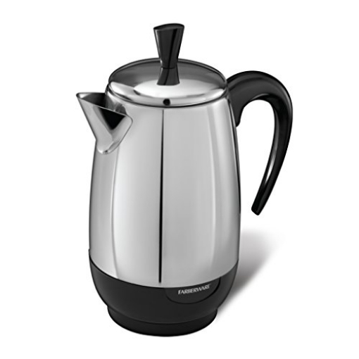 Picture of FARBERWARE FCP280 Farberware Electric Coffee Percolator, Stainless Steel Basket, Automatic Keep Warm, No-Drip Spout, 8 Cup (EA)
