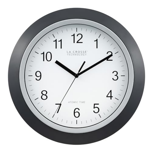 Picture of La Crosse Technologies WT-3129B La Crosse Technology WT-3129B 12 Inch Atomic Analog Wall Clock, Pack of 1, Black (EA)