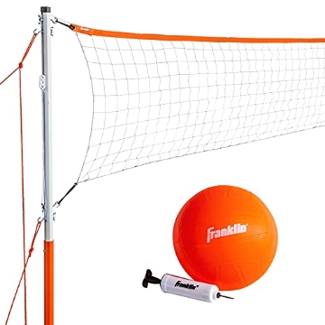 Picture of FRANKLIN 52640 Franklin Sports Volleyball Set, Includes 1 Net with Stakes, ball and Pump with Needle, Starter ,Orange (EA)