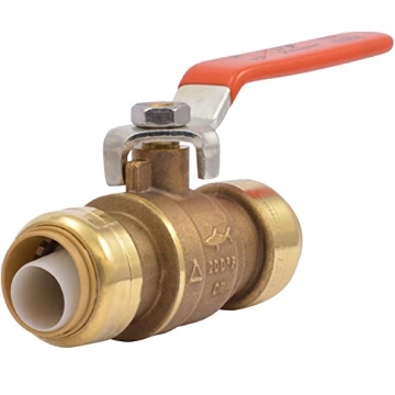 Picture of Shark Industries Ltd UR22185A SharkBite 3/4 Inch Ball Valve, Push to Connect Brass Plumbing Fitting, Water Shut Off, PEX Pipe, Copper, CPVC, PE-RT and HDPE Pipe, 22185-0000LFA (EA)