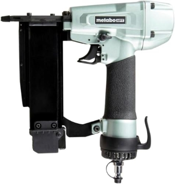 Picture of METABO HPT NP50AM Metabo HPT Pro Pin Nailer Kit, Pro-Preferred Pneumatic Power Nailers, Carpentry Tool for Fine Trim, Molding, and Paneling, Built-In Silencer, Aluminium Magazine, 23 Gauge, 1/2″ to 2″ Pin Nails, NP50A (EA)