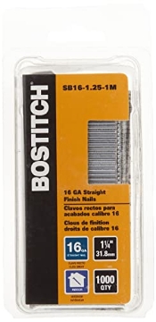 Picture of STANBOSTIT SB16-1.25-1M BOSTITCH Finish Nails, Bright, 1-1/4-Inch, 16GA, 1000-Pack (SB16-1.25-1M) (EA)