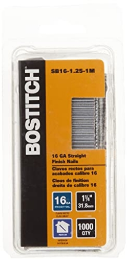 Picture of STANBOSTIT SB16-1.25-1M BOSTITCH Finish Nails, Bright, 1-1/4-Inch, 16GA, 1000-Pack (SB16-1.25-1M) (EA)