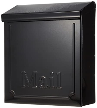 Picture of GIBRALTAR MAILBOXES THVKB0AM Gibrailtar THVKB001 Black Townhouse Wall Mount Mailbox, 10.1" (EA)