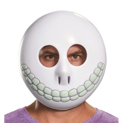 Picture of Disguise DG79542 Disguise mens Barrel Adult Costume Mask, White, One Size Adult US (EA)