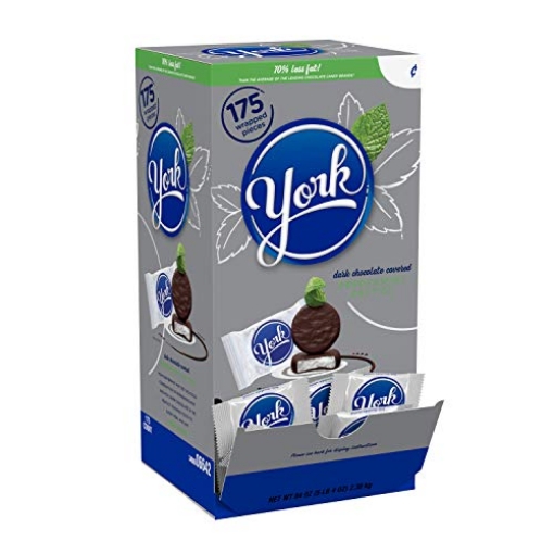 Picture of YORK MANUFACTURING INC HEC06643 YORK Dark Chocolate Peppermint Candy (Patties), 5.25 Pounds (EA)