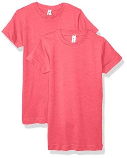 Picture of BRENNER TECHNOLOGIES LLC 2001 AquaGuard Girls' Big Sportswear Fine Jersey Longer Length T-Shirt-2 Pack, HOT Pink, L (EA)