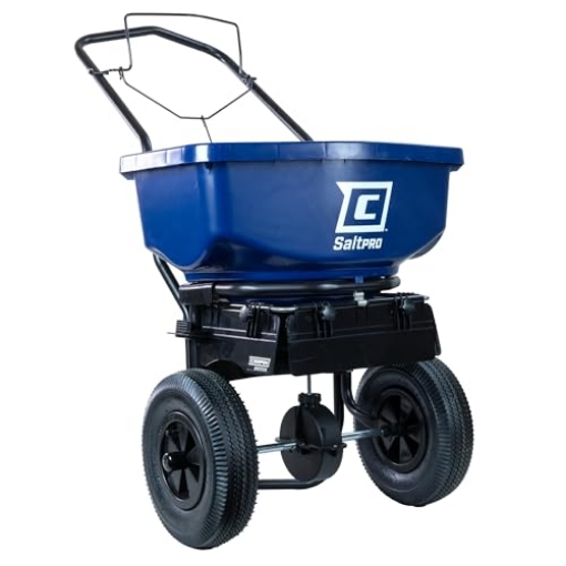 Picture of Chapin 88200A Chapin 88200A Spreader, Salt, Ice Melt, All Season, SaltPro, Walk Behind, Spiked Auger, Adjustable Baffles, 12" Tires, Coated Steel Frame, Enclosed Gears, Weather-Resistant, Rain Cover, 80Lbs (EA)