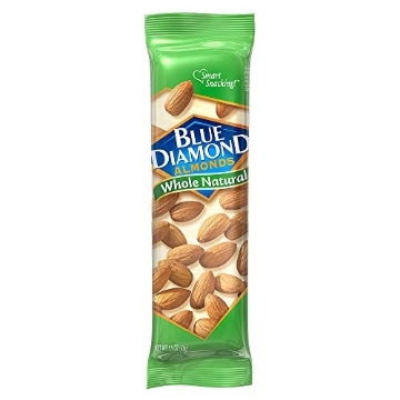 Picture of BLUE DIAMOND 05181 Blue Diamond Almonds, Whole Natural Flavored Snack Nuts, Single Serve Bags (1.5 Oz. Tubes, Pack of 12) (PK-12-EA)