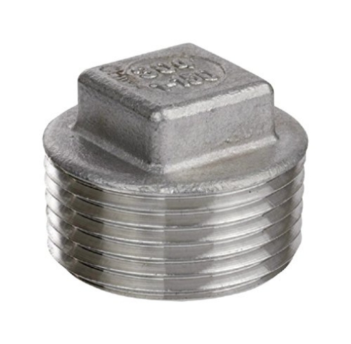 Picture of SMITH COOPER 4638102270 SMITH COOPER 1-1/2 in. MIP x 1-1/2 in. Dia. MPT Stainless Steel Square Head Plug (EA)