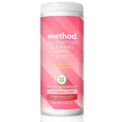Picture of Method Products, Inc 18798 Method Pink Grapefruit Scent 6.17 oz. Wipes All Purpose Cleaner (PK-6-EA)