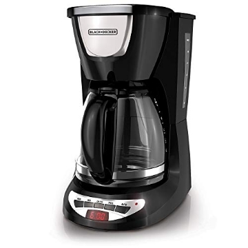 Picture of Black Rain Ordnance DCM100B BLACK+DECKER DCM100B 12-Cup Programmable Coffeemaker with Glass Carafe, Black, One Size (PK-2-EA)