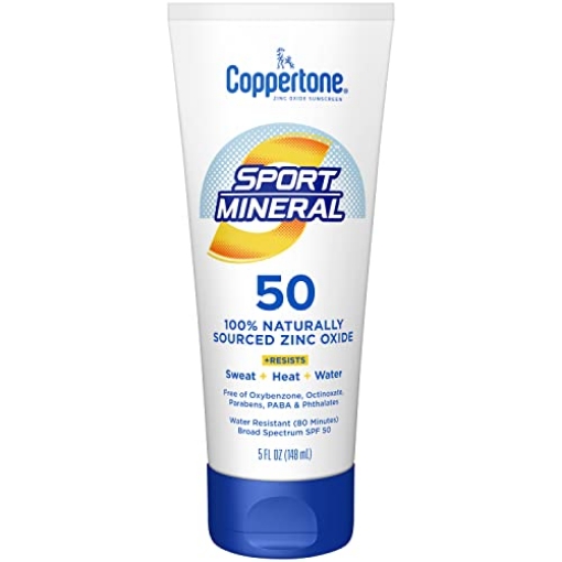 Picture of BEIERSDORF INC 481450790000 Coppertone Sport Mineral Sunscreen Lotion SPF 50, Water Resistant Sunscreen with Zinc Oxide, 5 Fl Oz Bottle (EA)