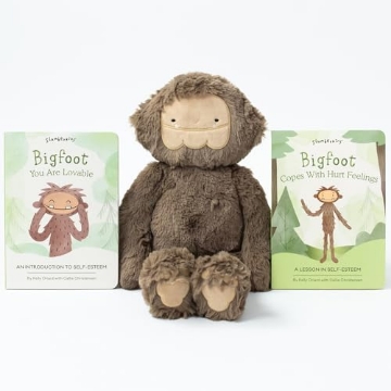 Picture of SLUMBERKINS INC BBK-BIG Slumberkins 14" Bigfoot Kin & 2 Board Books Complete Set Bundle | Soft Plush Toy for Ages 0+ | Enhances Self-Esteem & Positive Relationships (Bigfoot Kin Plush + 2 Board Books) (EA)