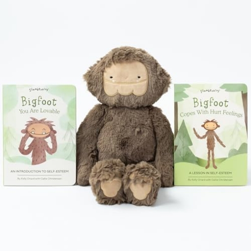Picture of SLUMBERKINS INC BBK-BIG Slumberkins 14" Bigfoot Kin & 2 Board Books Complete Set Bundle | Soft Plush Toy for Ages 0+ | Enhances Self-Esteem & Positive Relationships (Bigfoot Kin Plush + 2 Board Books) (EA)