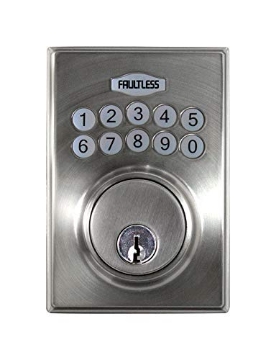 Picture of FU HSING AMERICAS INC GA8X2D01AA Faultless Satin Nickel Metal N/A Electronic Deadbolt (EA)