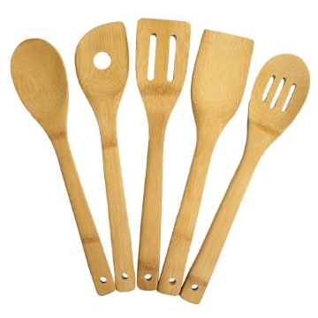 Picture of HOLLYWOOD CHAIRS INC 20-2069 Totally Bamboo 5-Piece Cooking Utensil Set, 12" Long (PK-12-EA)