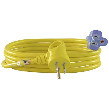 Picture of CONNTEK ISI 24161-108 Conntek 24161-108 I-Ring Extension Cord 9-Foot 16/3 Bright Yellow Jacket U.S. I-Ring Male Plug (EA)