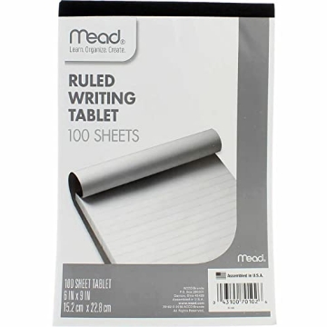 Picture of Mead MEA70102 Mead Ruled Writing Tablet, 100-Sheets, 6" x 9" (Pack of 6) (PK-6-EA)