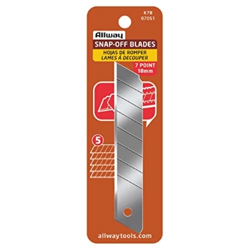 Picture of ALLWAY TOOLS INC K7B Allway 18 mm Carbon Steel 7 Point Replacement Snap Blades 5 pk (PK-10-EA)