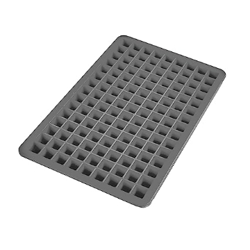 Picture of SDD HOLDINGS LLC 1000109 Tovolo Mini Ice Cube Tray with Lid Small Tiny Ice Maker for Freezer, Silicone Mini Ice Cube Tray Small Square Nugget Ice Makes 135 Tiny Cubes BPA Free Stackable Dishwasher Safe Charcoal Gray Trays (EA)