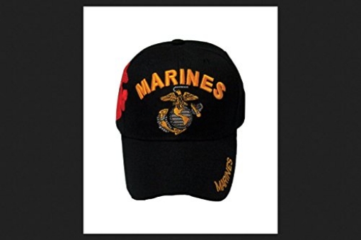 Picture of JWM WHOLESALE INC 06995 Cap Us Marines Black (PK-6-EA)