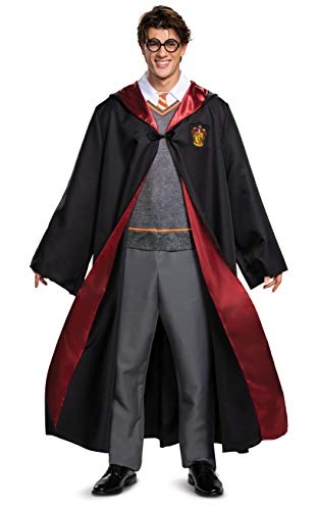Picture of Disguise DG107549D Disguise Harry Potter Deluxe Adult Costume, Black & Red, XL (42-46) (EA)